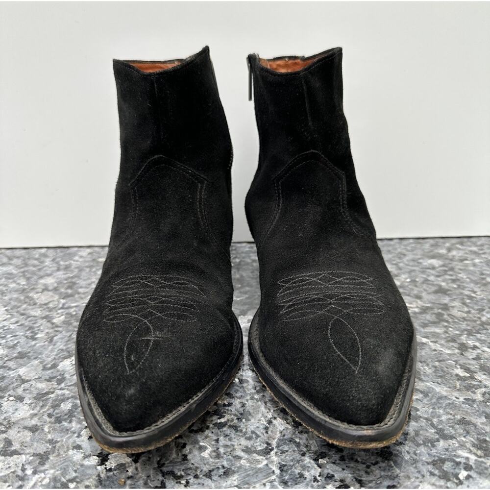 YMC Cowboy Short Boots Black Suede Leather Men’s Size 43